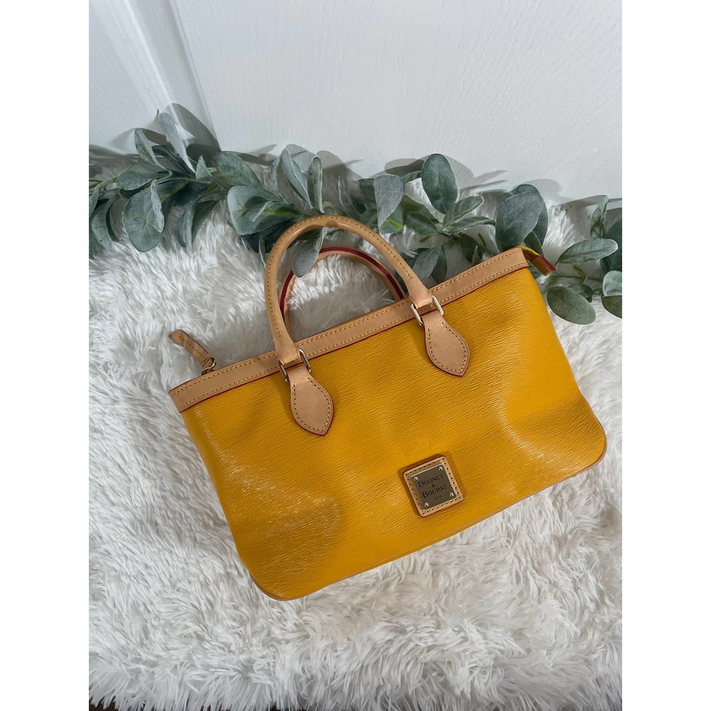 Dooney & Bourke Small Yellow Tote Bag - Picture 1 of 10